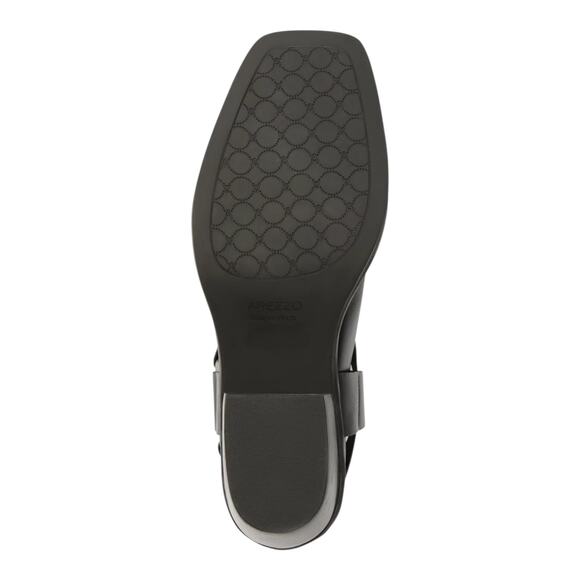 Arezzo Women's Kaia Mid Calf Block Heel Buckled Leather Boots Black Size 8 - Picture 5 of 5